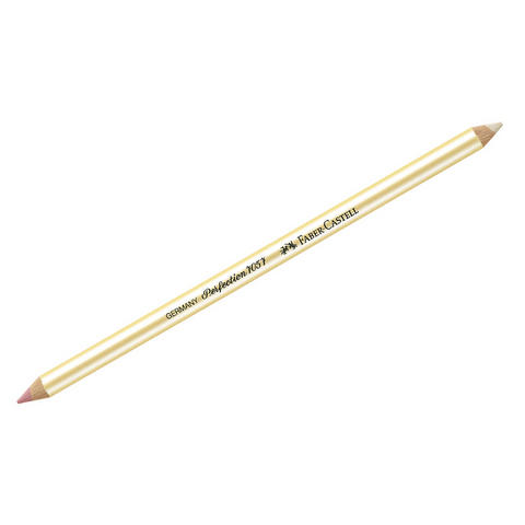 Faber-Castell Ластик-карандаш "PERFECTION" двухсторонний, для карандаша,чернил, шарик. ручки 7057