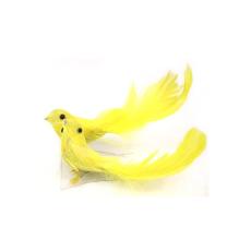 ScrapBerry`s Украшение Птички с акриловыми камушками Желтовато-лимонные SCB26003027
