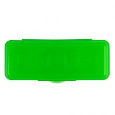 Пенал пластиковый "Цветик", зеленый прозрачный Арт. 171725п
