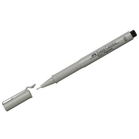 Faber-Castell Ручка капиллярная ECCO PIGMENT для черчения, 0,4 мм, черная
