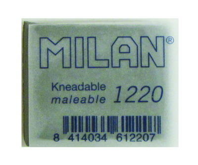 Ластик-клячка Milan "Malleable 1220" для ретуширования, невулканизированный каучук, 37*28*10 мм