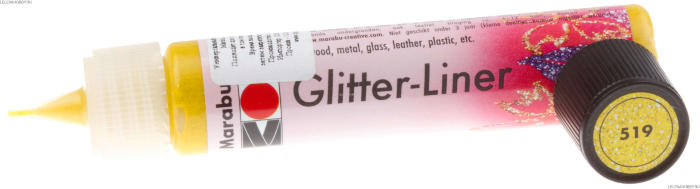 Marabu Glitter Liner 25 мл контур с блестками 519 Желтый