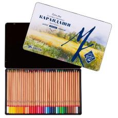 Набор профессиональных цветных карандашей "Мастер Класс" 36 цв., в жестяной упаковке