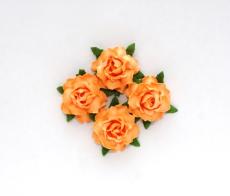 ScrapBerry`s Кудрявые розы из бумаги, 4 шт. нежно-оранжевые SCB291815