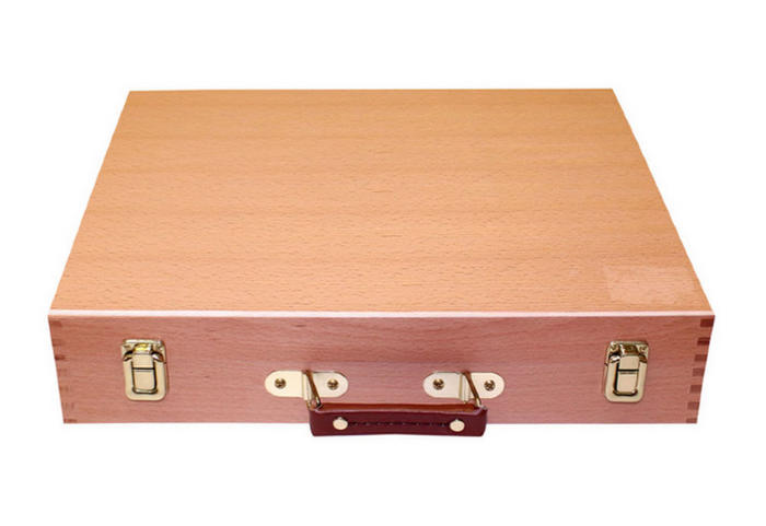 Ящик деревянный (вяз) с ячейками SFE0040, размер 40*31*8 см, с палитрой с полочкой