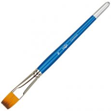 Синтетика плоская кор. голубая ручка № 16  Гамма