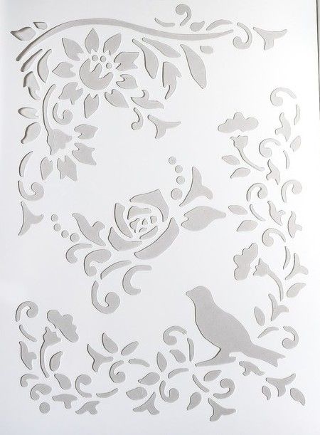 Трафарет для творчества "Птица в розовом саду", 21 * 31 см, 899583