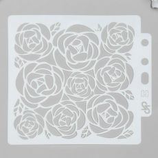 Трафарет для творчества "Крупные розы", 13 * 14 см, 5205176
