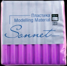 Пластика "Sonnet" флуоресцентный фиолетовый, брус 56 г.