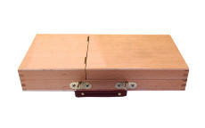 Ящик деревянный (вяз) для красок и кистей SFE0069, размер 33*16,5*5 см