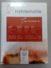 Hahnemuhle Альбом-склейка для акварели,"William Turner" 24*32 см,10 л,100% хлопок, мелк.зерно,300 гр