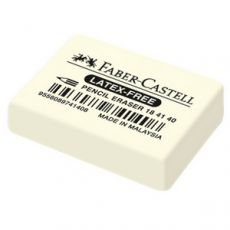 Ластик Faber Castell "Latex-Free", прямоугольный, синтетич. каучук, 37*25*7 мм  184140