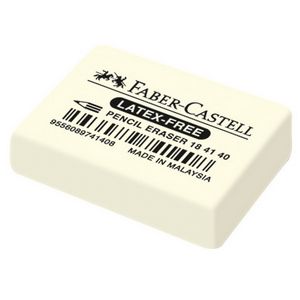 Ластик Faber Castell "Latex-Free", прямоугольный, синтетич. каучук, 37*25*7 мм  184140