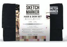 SKETCHMARKER Набор маркеров худож. Оттенки волос и тела (24шт.+сумка органайзер) 24skin   Япония
