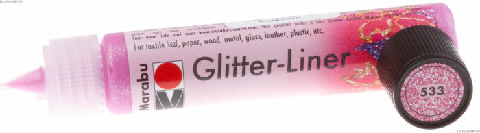 Marabu Glitter Liner 25 мл контур с блестками 533 Розовый