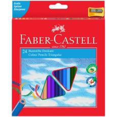 Набор цветных карандашей Faber-Castell 24 цв. трехгран. с точилкой Арт. 120524