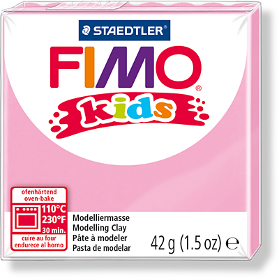 Fimo kids полимерная глина для детей 42 гр, №25 Нежно-розовый