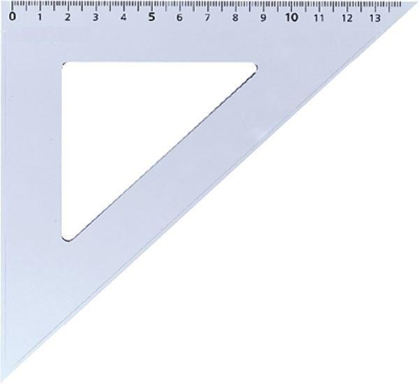 Треугольник пластиковый, прозрачный 13 см  Tukzar   Tz-7253