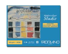 Альбом для акварели Watercolour Studio 25% хлопка, Grain Fin, 300 гр.27*35 см,75 л.склейка по 1 стор