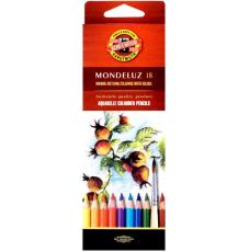 Набор высококачественных акв. цветных карандашей Mondeluz 18 цв, картон KIN